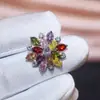 Brincos de girassol de zircônia cúbica de luxo transfronteiriços, brincos florais modernos e elegantes para mulheres, disponíveis em várias cores