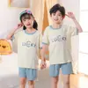 Ropa de Verano para Bebés Niños Niñas Algodón Puro Nuevo Estilo Conjunto Ropa para Casa Pantalones Cortos