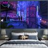 Cyberpunk cyberpunk 2077 fondo tela colgante bar ins decoración escena nocturna póster dormitorio tapiz pintura mural