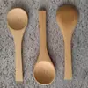 Colher de Bambu Mais Vendida, Colher de Madeira Atacado, Colher de Bambu Carbonizado, Colher Especial para Chá de Flores, Colher de Madeira com Cabo Longo, Colher para Leite em Pó, Logo