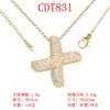 Moderna y Versátil Colgante de Alfabeto Inglés de 26 Letras con Microincrustaciones de Cobre Puro Cadena para Clavícula Suministro Directo Joyería de Collar para Mujer