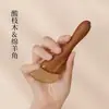Palo de masaje pequeño con forma de pezuña de cabra de sándalo morado para cara, zona de los ojos y todo el cuerpo, raspador de cuerno de cabra, herramienta de masaje sha para la cabeza