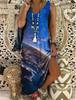 Vestido de playa informal sin mangas con estampado de estación independiente de Amazon y cuello en V europeo y americano de Wish AliExpress 2022