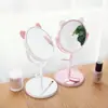 Espelho de Maquiagem Desenho Animado de Mesa Espelho de Penteado de Mesa Espelho Pequeno de Maquiagem Rotativo Grande com Bandeja Espelho de Princesa para Dormitório