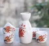 Juego de vajilla de cerámica estilo japonés, botella de vino, licor, sake, vino amarillo, jarra pequeña, copa de vino, separador de vino, regalo, regalo