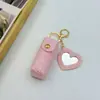 Bolsa de Almacenamiento de Labiales Simple y Elegante, Llavero Portátil de Cuero de Alto Valor, Mini Accesorio, Estuche de Labiales a la Moda