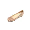 Sapatos Planos com Fivela Quadrada Aumenta-Altura 5CM e Bico Redondo para Mulheres, Novo Estilo Francês Outono 2026 Sapatos Quentes Forrados com Lã Suede e Pelo