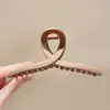 Pinza para el pelo grande y moderna para mujer, elegante y sofisticada, pinza para el pelo exquisita, pinza de tiburón simple para primavera-verano