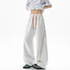 Pantalones Casuales Rayados de Verano Nuevos 2026 para Hombre, Pantalones Largos Deportivos Holgados, Pantalones Casuales de Pierna Ancha