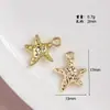 [Serie Oceánica] Colgante de Diamantes de Colores Incrustados de Estrella de Mar y Caracola Accesorios DIY Collar Pulsera Hechos a Mano Accesorios de Cuentas