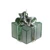 Colgante Caja de Regalo de Simulación Lazo Caja de Cristal Empaque de Regalo Festivo Decoración de Copo de Nieve Navideño Colgante de Caja de Regalo