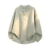 Outono/Inverno 2026 Novo Suéter de Tricô Masculino Vintage Relaxado Estilo Old Money Solto Casual Gola Redonda Moderno Tamanho Plus