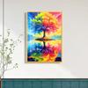 Árbol de colores de punto de cruz real de Mona Lisa, nuevo sueño moderno, hermosa decoración de porche para sala de estar, bordado de hilo hecho a mano