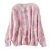 Outono e Inverno Novo Estilo Preguiçoso Solto Moderno Peça de Roupa Externa Suéter Grande de Mohair Pulôver Feminino Estilo Levemente Maduro Elegante Suéter de Tricô