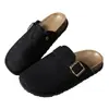 Zapatillas de Medio Pie Birkenstock, Zapatos Perezosos, Zapatillas de Punta Deslizables de Suela Gruesa de Talla Grande para Otoño, Zapatos Birkenstock para Uso Exterior de Mujer, Zapatos de Mujer