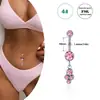 Nuevo viento dulce fresco de chica hot acero inoxidable 316L anillo para ombligo flash circonita uña decoración del cordón umbilical venta al por mayor de fábrica comercio exterior