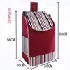 Carrito de compras, carrito de compras de doble capa, carrito con bolsa de tela, carrito de mano, bolsa grande impermeable de Oxford