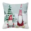 Feliz Navidad Viejo Barba Blanca Gnomo Piel de Durazno Encriptada Terciopelo Decoración del Hogar Cojín de Sofá Almohada ZT420