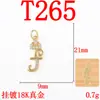 Colar Brincos Pingente Letra Minúscula DIY Diamante Microcravejado Ouro 18K Preservação de Cor Popular Transfronteiriço Joias Pingente de Cobre Puro