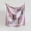 Bufanda Grande de Seda Artificial Abstracta Nórdica con Tacto de Alta Gama Bufanda de Seda Chal Estampado Polaina Decorativa Toalla Protectora Solar Pañuelo para la Cabeza Bufanda