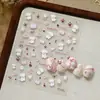 Pegatinas Populares de Oso de Dibujos Animados Planas 3D Delgadas Resistentes para Uñas Lindas de Chica Pura Adhesivas para Uñas Decorativas DIY