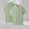 2025 Nuevo Versátil Top Verano Ligero Camisa POLO Estilo Universitario Sensación Fresca Camisa POLO Hombres y Mujeres Top Manga Corta