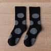 Calcetines de Pierna Media Gruesos Cálidos para el Hogar con Puntos Redondos Grandes de Algodón de Corea del Sur Calcetines de Algodón Calcetines de Pierna Media para Mujer