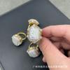 Novo Anel de Pérola Especial em Forma Barroca de Boutique Cravejado com Diamante Tcheco Moda Personalidade Revestimento de Preservação de Cor Anel