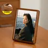 Moldura de Foto em Madeira Maciça Nogueira Preta para Mesa Impressão de Foto Retrato Lembrança DIY Madeira 6 7 8 Polegadas Parede de Fotos de Nogueira 10