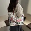 Nueva Chica Linda con Graffiti 2025 Bolso de Mano de Gran Capacidad Bolso Tote con Cremallera de Gran Capacidad Bolso Versátil y Elegante