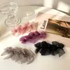 Pinza para el pelo de lazo para la parte trasera de la cabeza, encaje negro de gasa coreana, súper de hada, popular en redes sociales, estilo japonés, accesorio para el pelo de pinza lateral para niñas