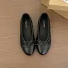 Zapatos Planos Versátiles de Nudo de Mariposa para Mujer 2026 Otoño/Invierno Nuevos de Boca Baja Slip-on Wanwan Bailarinas