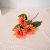 Buquê de Girassol, Flor Artificial de Seda, Girassol, Sala de Estar, Escritório, Quarto, Decoração de Mesa Interna de Chão