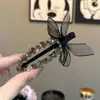 Novo e Exquisito Grampo de Cabelo com Laço de Strass 2026, Presilha de Cabelo Fashion e de Alta Qualidade para Mulheres, Acessório de Cabelo para Franja