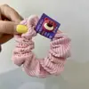 Veludo cotelê cor de morango urso cor de tripa grossa elástico de cabelo Corda de cabelo da Coreia do Sul outono e inverno fofo urso acessórios de cabelo corda de cabelo atacado