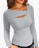 Novo Produto de Verão Amazon Mais Vendido Sexy Slim-Fit Manga Curta Camiseta Top para Mulheres Roupas Femininas Europeias e Americanas Transfronteiriças