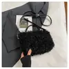 2026 Moda Transfronteriza Bolso de Peluche Cubo Nuevo Elegante Nicho Diario Elegante Bolso de Hombro Cruzado para Mujer
