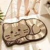Atacado de Fábrica Decoração Animal de Desenho Animado Fofo Tapete Animal de Caxemira Irregular Absorvente Antiderrapante Tapete para os Pés para Banheiro