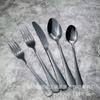 Rickles Western Steak Faca e Garfo Plate Set Faca 410 Aço Inoxidável Garfo Colher Tableware Conjunto de cinco peças
