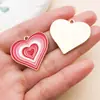 Aleación de zinc esmalte Día de San Valentín corazón hueco carta de amor amuleto flor de rosa pulsera collar DIY accesorios de joyería