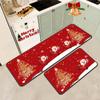Alfombrilla de Cocina Navideña Absorbente Alfombrilla de Piso Absorbente de Aceite Juego de Alfombrillas Largas Antideslizantes Alfombrilla para Puerta de Entrada Venta al por Mayor Vestíbulo del Hogar
