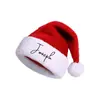 Exclusivos Transfronterizos Personalizables con Nombre Gorros de Navidad Decoración Navideña Gorros de Navidad de Felpa Venta al por Mayor Hot Sale de Ebay