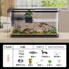 Tanque misto de peixes e tartarugas de aquário largo para mesa aquário de peixes tanque dedicado para sala de estar com mesa de sol aquário plástico integrado de circulação para pessoa preguiçosa