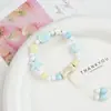 Pulseira Cerâmica Jingdezhen Cor Dopamina Antiga Contas Tecida à Mão Presente Original Nova Pulseira Chinesa para Mulheres