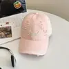 Sombrero de Sol de Verano para Mujer, Estilo Coreano Casual Personalidad Letra Rasgada Gorra de Béisbol, Versátil Adelgazante Facial Gorra Pico de Pato