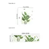 Pegatinas de Pared de Plantas Verdes Transfronterizas con Mariposas Voladoras para Decorar Dormitorio, Sala de Estar, Pared de Entrada, Autoadhesivas y Removibles de PVC