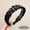 Faixa de Cabelo com Trança Torcida para Mulheres para Aumentar a Altura do Crânio, Mecha de Cabelo, Acessório de Cabeça Versátil para Sair, Mostrar Volume do Cabelo, Faixa de Cabelo com Trança, Presilha de Cabelo
