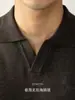 Ropa de punto de alta gama, cálida, suave, de lana modal, con cuello de gaviota, para hombre, estilo retro de trabajo, color liso, tejido cálido, otoño e invierno