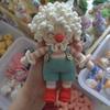 Muñeca de Monstruo de Tres Ojos Colgante de Lana Colgante Tejido a Mano Producto Terminado Muñeca de Ganchillo Hecha a Mano Colgante de Ganchillo Producto Terminado