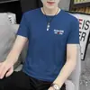 Camiseta interior de manga corta de seda helada transfronteriza para hombre 2026 Nueva camiseta de verano de moda transpirable para usar como prenda exterior